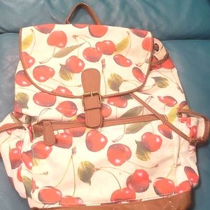 Cherry backpack/ purse